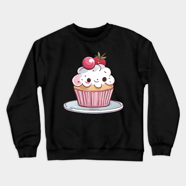 Cute Kawaii Cup Cake Crewneck Sweatshirt by animegirlnft